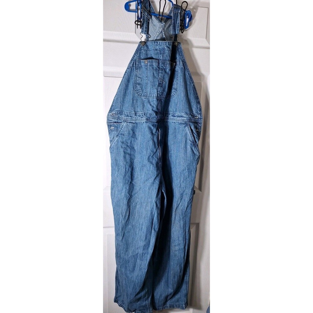 Craftsman Overalls Denim Bib Mens 38 X 30 Blue Carpenter Work Wear Protection
